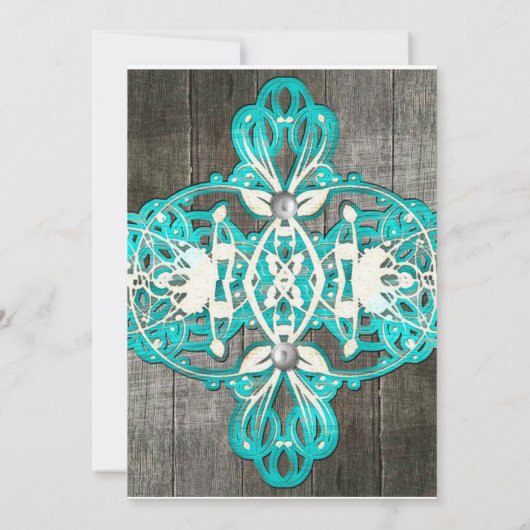 Faire-part de mariage en bois rustique (Dos)