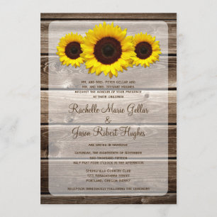 Faire-part de mariage en bois rustique 1,0 de