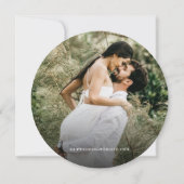 Faire-part de mariage en bois rustique avec photo (Dos)