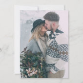 Faire-part de mariage en bois rustique avec photo  (Dos)