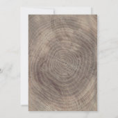 Faire-part de mariage en bois rustique et élégant (Dos)