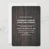 Faire-part de mariage en bois texturé rustique (Devant)