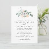 Faire-part de mariage en coton Eucalyptus (Debout devant)