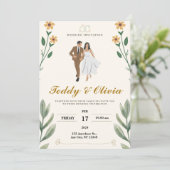 faire-part de mariage en couple (Debout devant)