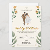 faire-part de mariage en couple (Devant / Derrière)