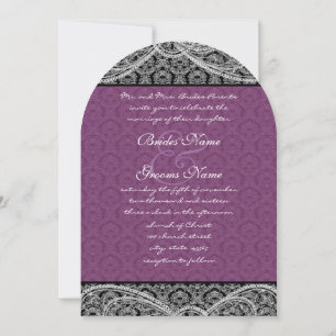 Faire-part de mariage en damas à motifs paisley vi