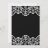Faire-part de mariage en dentelle marocaine noire (Dos)