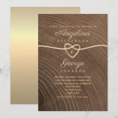 Faire-part de mariage en écriture sur bois (Devant / Derrière)
