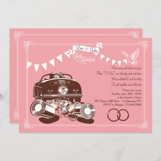 Faire-Part de Mariage en Elopement (Devant / Derrière)