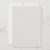 Faire-part de mariage en faux lin blanc minimalist (Dos)