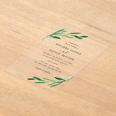 Faire-part de mariage en feuille d'acrylique clair (Poser)