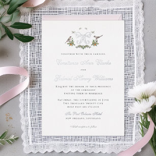 Faire-part de mariage en feuille d'aluminium à mon
