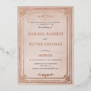 Faire-part de mariage en feuille d'aluminium vérit
