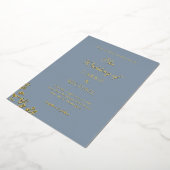 Faire-part de mariage en feuille de dusty blue (Rotation)