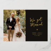 Faire-part de mariage en feuille d'or (Recto)