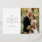 Faire-part de mariage en feuille d'or (Verso)