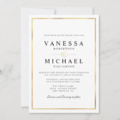 faire-part de mariage en feuille d'or en écriture  (Devant)