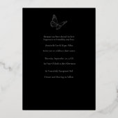 Faire-part de mariage en feuille gothique Monarch (Verso)