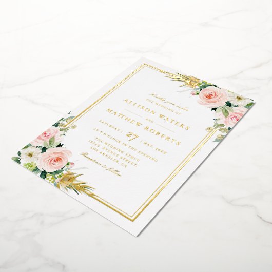 faire-part de mariage en feuille métallisée avec c (Rotation)