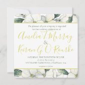 Faire-part de mariage en fleur de bois (Devant)