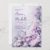 Faire-part de mariage en fleur de lavande souple (Devant)