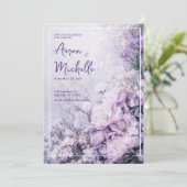 Faire-part de mariage en fleur de lavande souple (Debout devant)