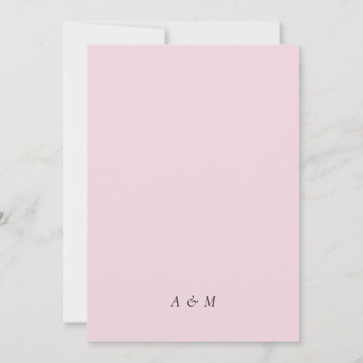 Faire-part de mariage en fleurs de cerisier printe (Dos)