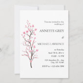 Faire-part de mariage en fleurs de cerisier printe (Devant)
