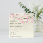 Faire-part de mariage en fleurs de cerisiers (Debout devant)