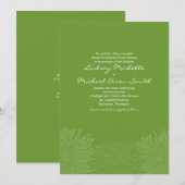 Faire-part de mariage en fleurs de chrysanthème (Devant / Derrière)