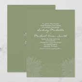 Faire-part de mariage en fleurs de chrysanthème (Devant / Derrière)
