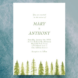 Faire-part de mariage en forêt