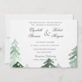 Faire-part de mariage en forêt boisée (Devant)