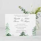 Faire-part de mariage en forêt boisée (Debout devant)