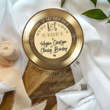 Faire-part de mariage en forme d'arche en acryliqu