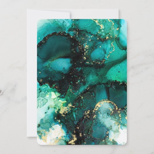 Faire-part de mariage en forme de jule d'émeraude  (Dos)