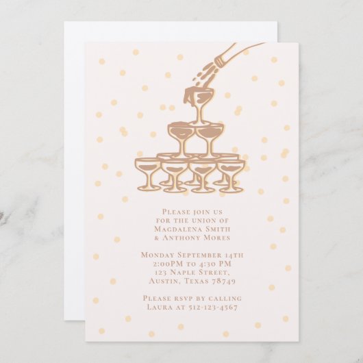 Faire-part de mariage en français (Devant / Derrière)