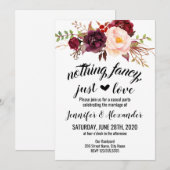 Faire-part de mariage en fuite (Devant / Derrière)