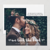 Faire-part de mariage en fuite | Écriture fantaisi (Devant / Derrière)