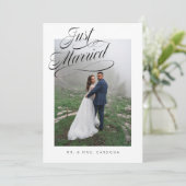 Faire-part de mariage en fuite élégant (Debout devant)