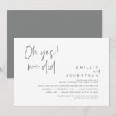 Faire-part de mariage en fuite 'Oh oui, nous l'avo (Devant / Derrière)