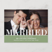 Faire-part de mariage en lettres grasses (Devant)