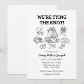 Faire-part de mariage en ligne artistique capricie (Devant / Derrière)