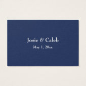 Faire-part de mariage en ligne Insert Navy Script  (Dos)