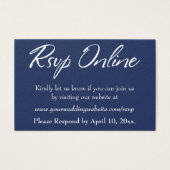 Faire-part de mariage en ligne Insert White Script (Devant)