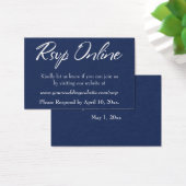 Faire-part de mariage en ligne Insert White Script (Bureau)