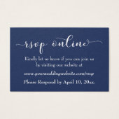 Faire-part de mariage en ligne Insert White Script (Devant)
