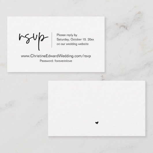 Faire-part de mariage en ligne RSVP, carte à thème (Devant / Derrière)