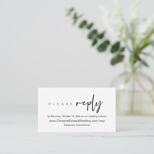 Faire-part de mariage en ligne RSVP, carte à thème (Debout devant)