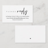 Faire-part de mariage en ligne RSVP, carte à thème (Devant / Derrière)